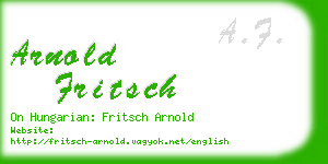 arnold fritsch business card